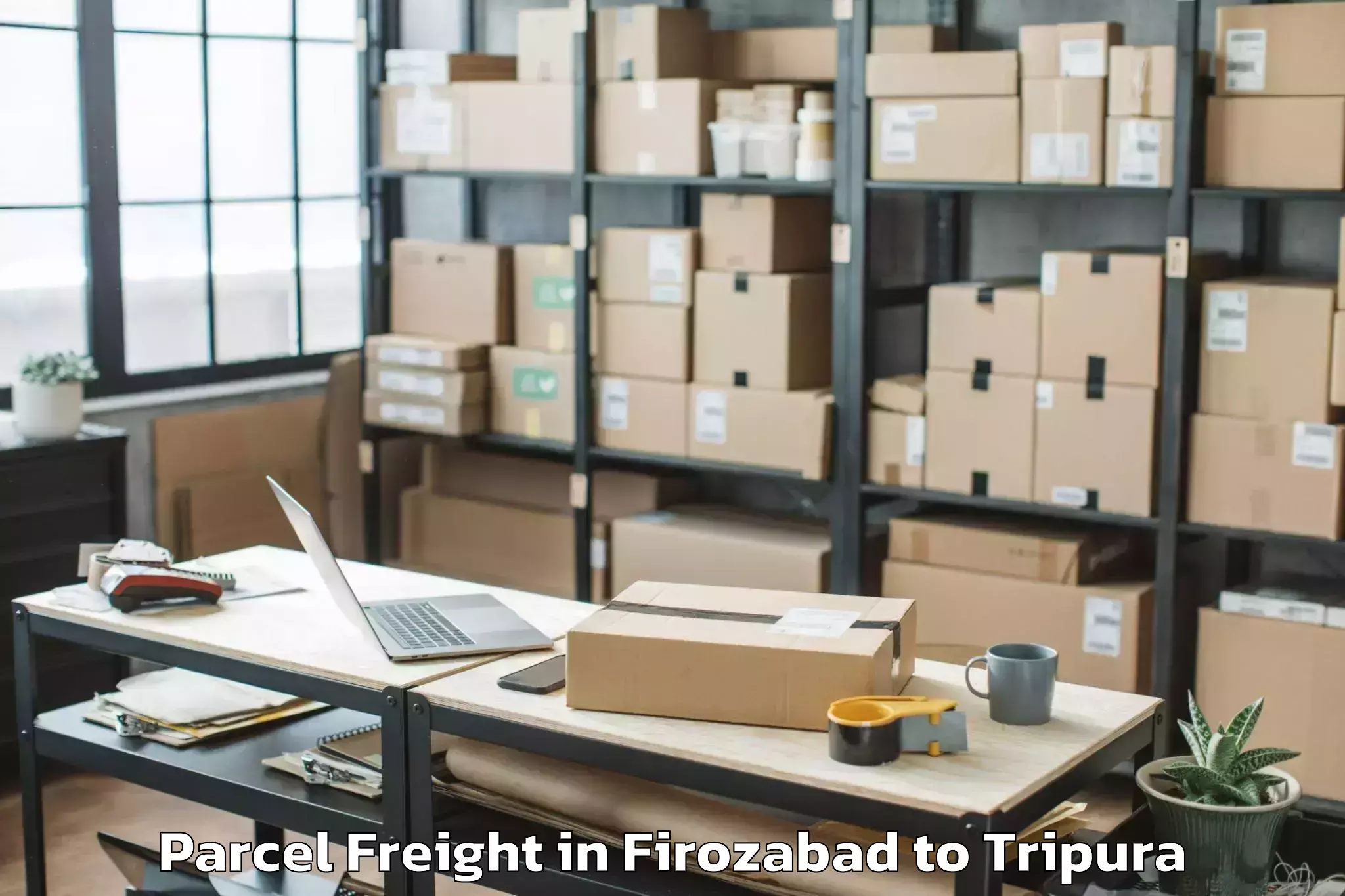 Professional Firozabad to Khowai Parcel Freight